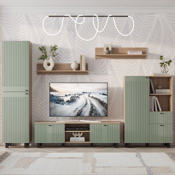 Тумба под ТВ Олива ТБ-09 эвкалипт софт (БТС) в Алапаевске - alapaevsk.mebel-e96.ru