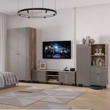 Стенка Олива комп.3 муссон (БТС) в Алапаевске - alapaevsk.mebel-e96.ru