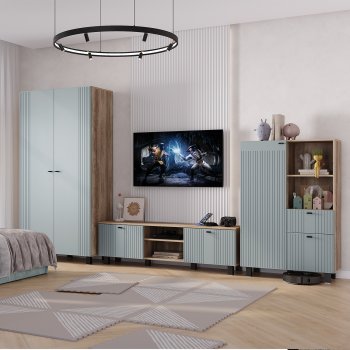 Стенка Олива комп.3 шарли бриз (БТС) в Алапаевске - alapaevsk.mebel-e96.ru