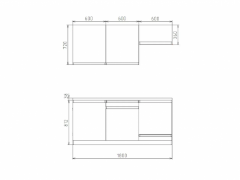 Кухонный гарнитур 1800 мм Ольвия-8 (Росток) в Алапаевске - alapaevsk.mebel-e96.ru