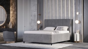 Кровать с ПМ Оливия Серый (Лин) в Алапаевске - alapaevsk.mebel-e96.ru