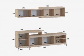 Стенка Оскар ТВ7 сонома (Генезис) в Алапаевске - alapaevsk.mebel-e96.ru