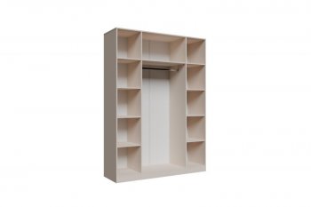 Шкаф 1600 мм Пальма с антресолью, Сатин (ДСВ) в Алапаевске - alapaevsk.mebel-e96.ru