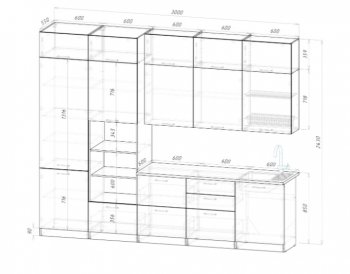 Кухонный гарнитур Парма 3000 мм (Герда) в Алапаевске - alapaevsk.mebel-e96.ru