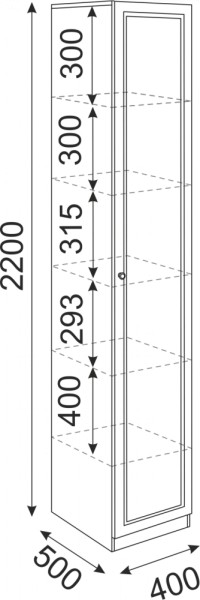 Пенал Беатрис 400 (модуль 4) (Риннер) в Алапаевске - alapaevsk.mebel-e96.ru