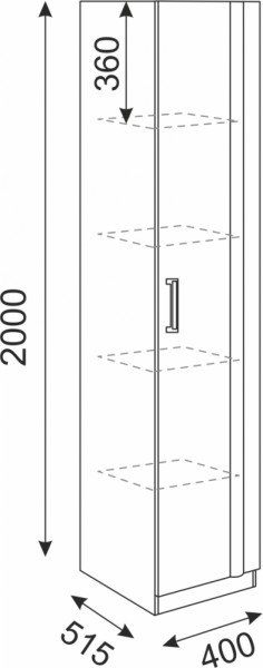 Пенал Волкер М3 (Риннер) в Алапаевске - alapaevsk.mebel-e96.ru