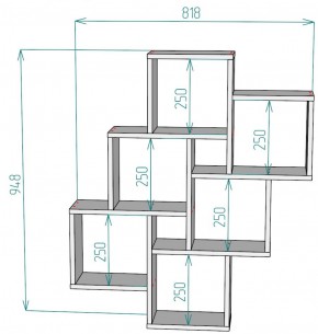 Полка S13 (Графит) в Алапаевске - alapaevsk.mebel-e96.ru