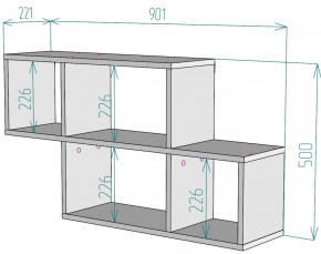 Полка S39 (Белый) в Алапаевске - alapaevsk.mebel-e96.ru