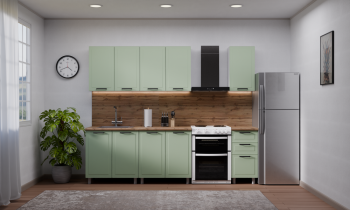 Кухонный гарнитур Ромашка 1600 мм Фисташка (Аленка) в Алапаевске - alapaevsk.mebel-e96.ru