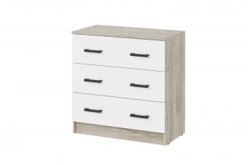 Комод Ронда КМ-02 дуб крафт серый/белый (ИЦ) в Алапаевске - alapaevsk.mebel-e96.ru