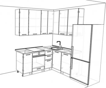 Кухонный гарнитур угловой 2000*1400 мм (Санвут) в Алапаевске - alapaevsk.mebel-e96.ru