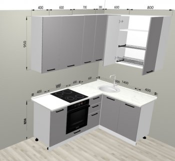 Кухонный гарнитур угловой 2000*1400 мм (Санвут) в Алапаевске - alapaevsk.mebel-e96.ru