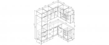 Кухонный гарнитур угловой Пайн 2200*1700 мм (Санвут) в Алапаевске - alapaevsk.mebel-e96.ru