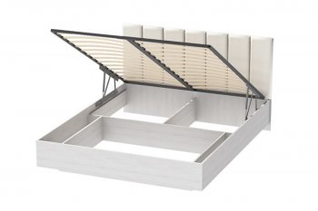 Кровать с подъемным механизмом Шарм (арт.031М1) экокожа Sontex Milk (Диал) в Алапаевске - alapaevsk.mebel-e96.ru