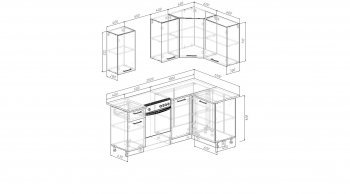 Кухонный гарнитур угловой Изумруд 2000х1200 в Алапаевске - alapaevsk.mebel-e96.ru