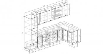 Угловой кухонный гарнитур Изумруд 3200х1400 мм в Алапаевске - alapaevsk.mebel-e96.ru