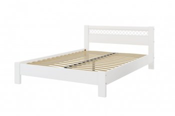 Кровать из массива Шейла белый античный (БМ) в Алапаевске - alapaevsk.mebel-e96.ru