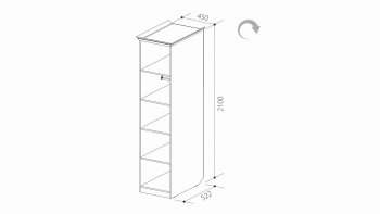 Шкаф-пенал ШиК-1 ( Уголок Школьника 2) в Алапаевске - alapaevsk.mebel-e96.ru