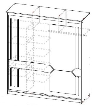 Шкаф-купе № 25 2000 мм (СВ) в Алапаевске - alapaevsk.mebel-e96.ru