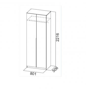 Шкаф 800 мм ШК-5 графит (СВ) в Алапаевске - alapaevsk.mebel-e96.ru