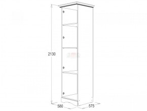 Шкаф 1-но дверный для белья Ольга-1Н в Алапаевске - alapaevsk.mebel-e96.ru