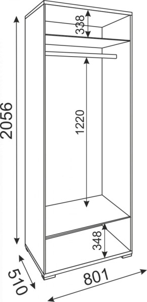 Шкаф 2-х дверный Тиффани М01 (Риннер) в Алапаевске - alapaevsk.mebel-e96.ru