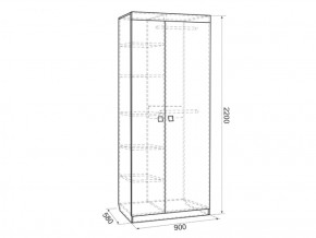 Шкаф 2-х створчатый Энерджи (900) в Алапаевске - alapaevsk.mebel-e96.ru