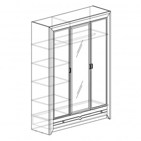 Шкаф 3-дверный Фьорд 150 (Яна) в Алапаевске - alapaevsk.mebel-e96.ru