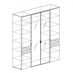 Шкаф 4-дверный Дели 79 (Яна) в Алапаевске - alapaevsk.mebel-e96.ru