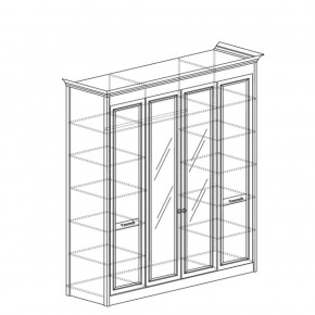 Шкаф 4-дверный с зеркалом Адель 457 (Яна) в Алапаевске - alapaevsk.mebel-e96.ru