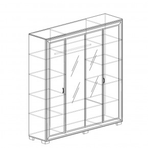 Шкаф для одежды 4-дверный Афины 367 (Яна) в Алапаевске - alapaevsk.mebel-e96.ru