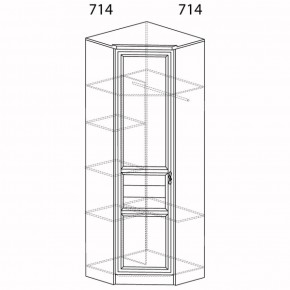 Шкаф для одежды угловой Лира 57 (Яна) в Алапаевске - alapaevsk.mebel-e96.ru