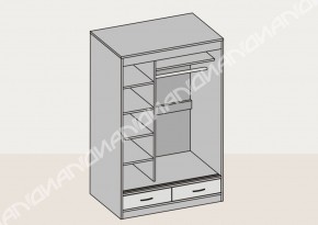 Шкаф-купе 1500 мм (арт. 009) венге/дуб белфорт в Алапаевске - alapaevsk.mebel-e96.ru