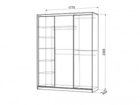 Шкаф-купе Бассо 7-600 27 (полки слева) в Алапаевске - alapaevsk.mebel-e96.ru