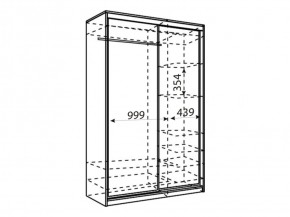 Шкаф-купе Рене 1500 вариант 1 (ЛДСП/ЛДСП) в Алапаевске - alapaevsk.mebel-e96.ru