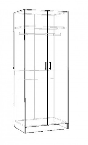 Шкаф Лофт 2-х створчатый (Дуб сонома) в Алапаевске - alapaevsk.mebel-e96.ru