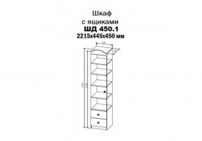 Шкаф-пенал KI-KI 450 мм, ШД450.1 (ДСВ) в Алапаевске - alapaevsk.mebel-e96.ru