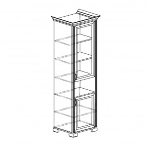 Шкаф со стеклянным фасадом Флора 903 (Яна) в Алапаевске - alapaevsk.mebel-e96.ru