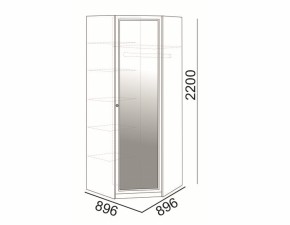 Шкаф угловой Беатрис 896*896 (модуль 1) (Риннер) в Алапаевске - alapaevsk.mebel-e96.ru