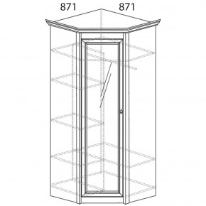 Шкаф угловой Флоренция 641 (Яна) в Алапаевске - alapaevsk.mebel-e96.ru