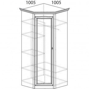 Шкаф угловой Флоренция 662 фасад глухой (Яна) в Алапаевске - alapaevsk.mebel-e96.ru