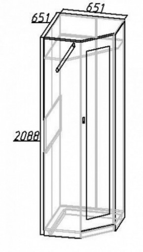 Шкаф угловой Комфорт 1 в Алапаевске - alapaevsk.mebel-e96.ru