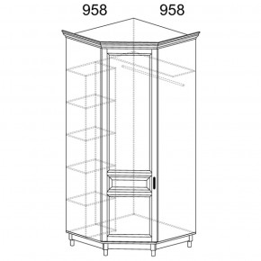 Шкаф угловой Прованс 418 (Яна) в Алапаевске - alapaevsk.mebel-e96.ru