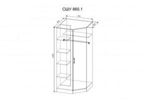 Шкаф угловой Софи  СШУ860.1 (ДСВ) в Алапаевске - alapaevsk.mebel-e96.ru