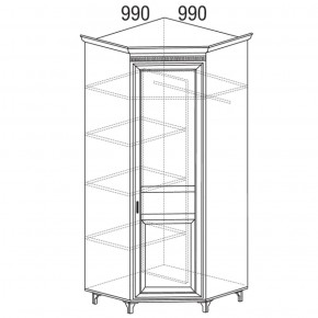 Шкаф угловой (угол 990х990) Марлен 473 (Яна) в Алапаевске - alapaevsk.mebel-e96.ru