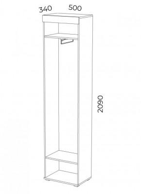 Шкаф ЗШ-5-1-L Зетта в Алапаевске - alapaevsk.mebel-e96.ru