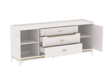 Комод широкий Сиде Белый (СБК) в Алапаевске - alapaevsk.mebel-e96.ru