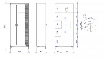 Пенал со стеклом широкий NEW Сиде Белый (СБК) в Алапаевске - alapaevsk.mebel-e96.ru