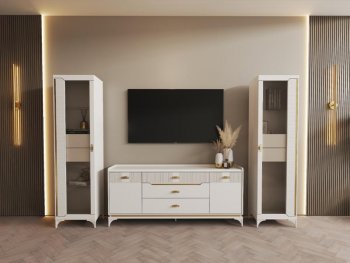 Стенка Сиде Белая (СБК) в Алапаевске - alapaevsk.mebel-e96.ru