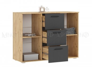 Комод Сильвия, крафт/графит (Миф) в Алапаевске - alapaevsk.mebel-e96.ru